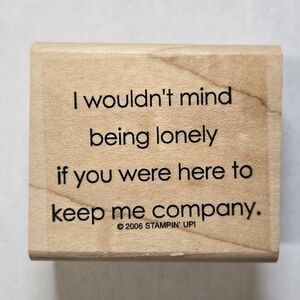 Stampin' Up! 2006 Wood Mounted Rubber Craft Stamp - Excellent Condition